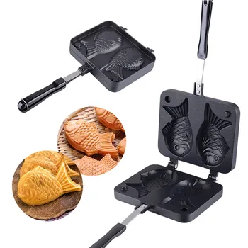 2 Molds Taiyaki Fish Shaped Waffle Pan Maker Non-stick Buscuit Cake Bake Bakeware Home Kitchen DIY Dessert Cooking Pan Plate
2 Molds Taiyaki Fish Shaped Waffle Pan Maker Non-stick Buscuit Cake Bake Bakeware Home Kitchen DIY Dessert Cooking Pan Plate