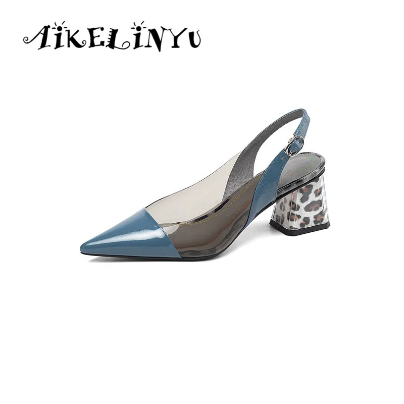 AIKELINYU Sexy Lady Shoes Party Cowhide Buckle Back Strap Pumps Leopard Print Square Heel Wedding Sandals Elegant Shoes Woman
AIKELINYU Sexy Lady Shoes Party Cowhide Buckle Back Strap Pumps Leopard Print Square Heel Wedding Sandals Elegant Shoes Woman