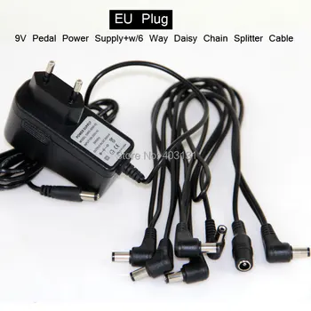 6 Plug Angled Head Multi Power Cable + 9V Guitar Effect Pedal Power Supply Adapter EU Plug Free Shipping
6 Plug Angled Head Multi Power Cable + 9V Guitar Effect Pedal Power Supply Adapter EU Plug Free Shipping