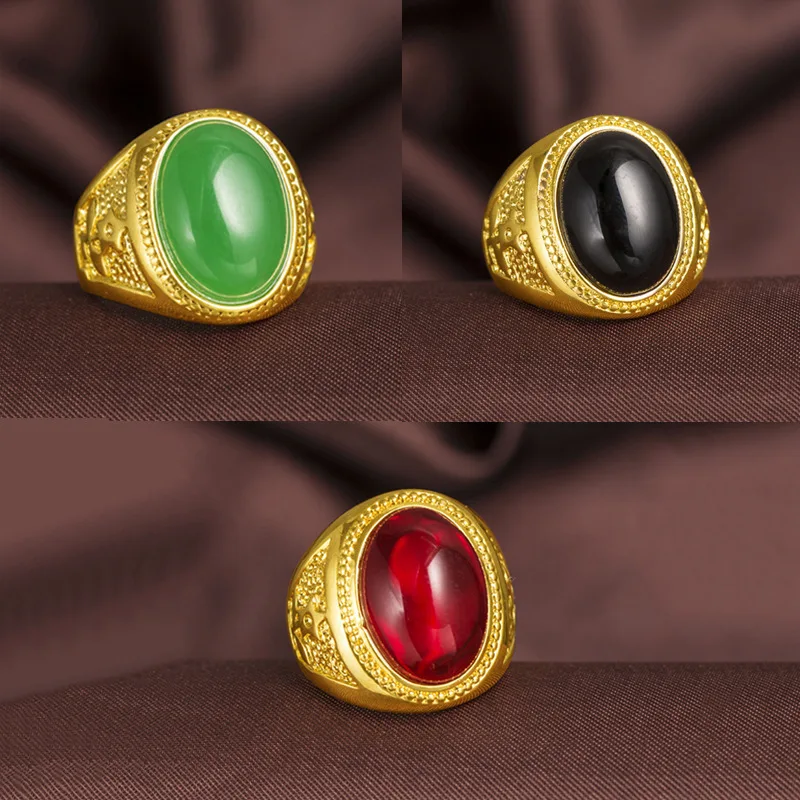 New Adjustable Pure Alluvial Gold Ring Colorful Oval Natural Crystal Luck Ring for Men
New Adjustable Pure Alluvial Gold Ring Colorful Oval Natural Crystal Luck Ring for Men