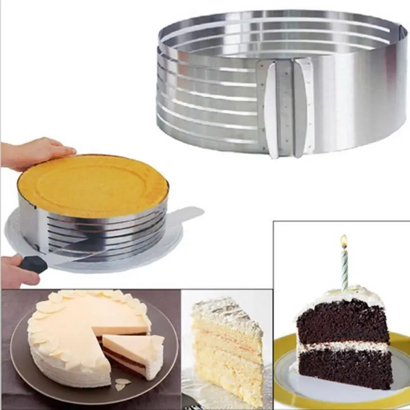Adjustable Stainless Steel Cake Cutter Slicer Round Bread Cake Cutter Slicer Cake Ring Mold DIY Kitchen Baking Tools
Adjustable Stainless Steel Cake Cutter Slicer Round Bread Cake Cutter Slicer Cake Ring Mold DIY Kitchen Baking Tools
