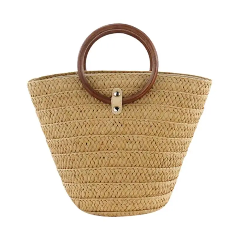 Vintage Summer Paper Rope Straw Weaving Shoulder Handbags Women Drawstring Casual Boho Beach Travel Round Ring Top-handle Bags
Vintage Summer Paper Rope Straw Weaving Shoulder Handbags Women Drawstring Casual Boho Beach Travel Round Ring Top-handle Bags