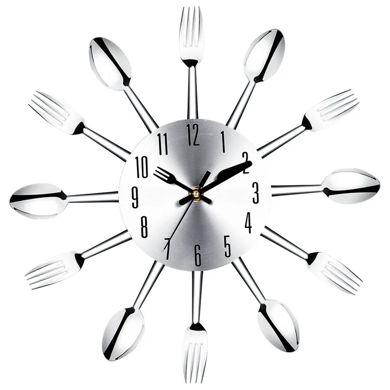 Stainless steel knife and fork spoon kitchen restaurant wall clock Home Decoration
Stainless steel knife and fork spoon kitchen restaurant wall clock Home Decoration