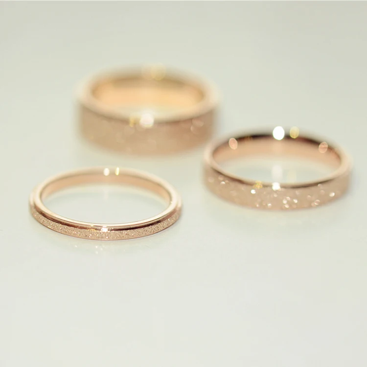 Steel Plated 18K Rose Gold Scrub Couple Color Ring Index Finger Quit Male and Female Tail Retention
Steel Plated 18K Rose Gold Scrub Couple Color Ring Index Finger Quit Male and Female Tail Retention