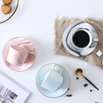 Northern Europe Concise Marble Grain Ceramics Coffee Cup Right Angle Hand Cup And Saucer Afternoon Tea Red Teacup
Northern Europe Concise Marble Grain Ceramics Coffee Cup Right Angle Hand Cup And Saucer Afternoon Tea Red Teacup