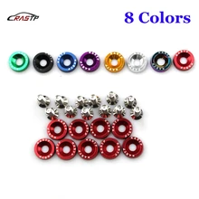 

RASTP-10pcs M6 Bolt JDM Style Car Modified Hex Fasteners Fender Washer Bumper Engine Concave Screws Car-styling RS-QRF002-TP