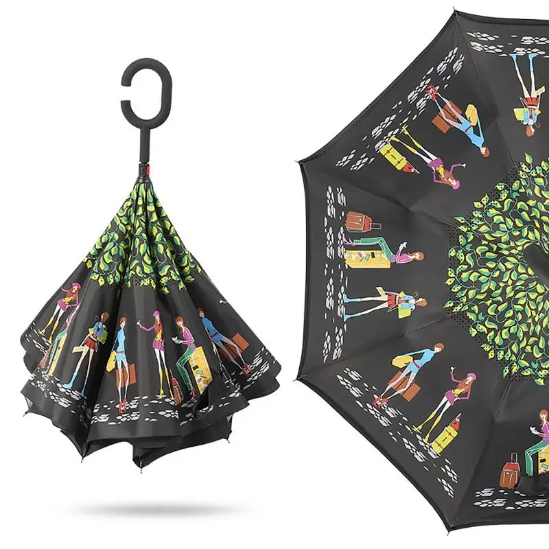 Folding Reverse Umbrella Double Inverted Weatherproof Small Fresh Umbrella For Car Men Women
Folding Reverse Umbrella Double Inverted Weatherproof Small Fresh Umbrella For Car Men Women