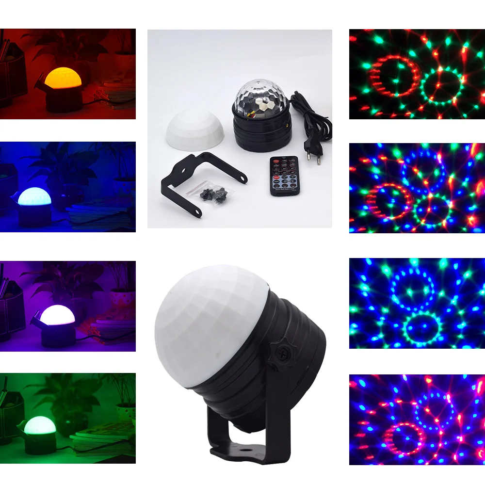 Sound Activated Disco Lights Rotating Ball Lights 9W RGB LED Stage Lights For Christmas Home KTV Xmas Wedding Show Pub
Sound Activated Disco Lights Rotating Ball Lights 9W RGB LED Stage Lights For Christmas Home KTV Xmas Wedding Show Pub