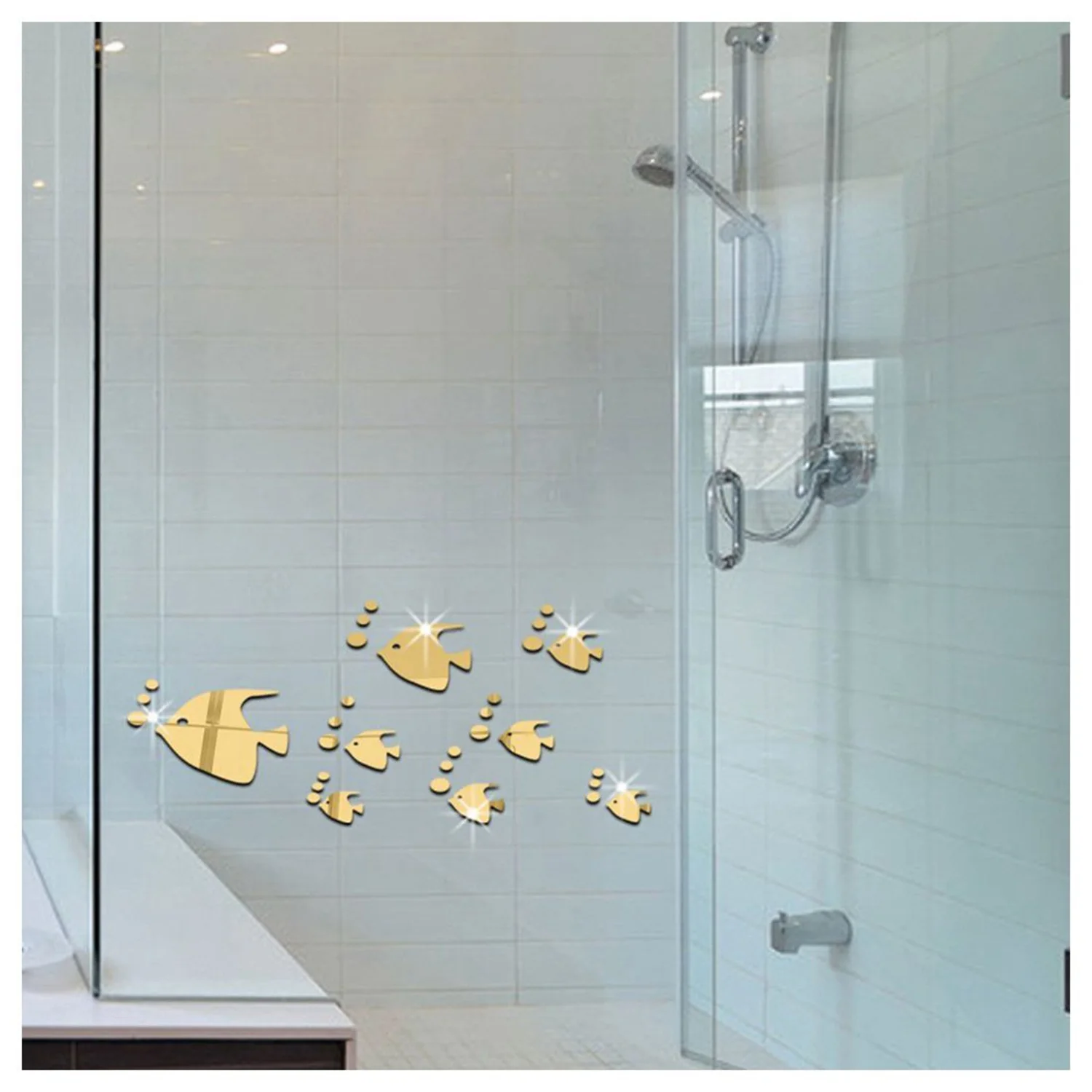 8-pcs Tropical 3D Fish Mirror Effect Wall Stickers Fashion Design Art Decals Home Decoration Gold
8-pcs Tropical 3D Fish Mirror Effect Wall Stickers Fashion Design Art Decals Home Decoration Gold