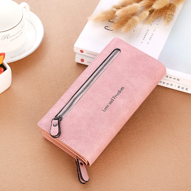 Korean Women's Wallet Solid Color Matte Zipper Ladies Long Hand Wallet Mobile Phone Package Multi-Card Bags
Korean Women's Wallet Solid Color Matte Zipper Ladies Long Hand Wallet Mobile Phone Package Multi-Card Bags