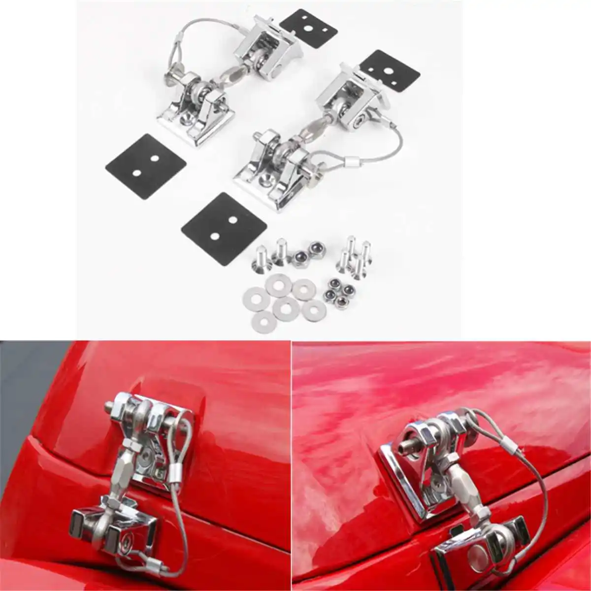 1Pair Car Front Hood Latch Catch Lock Bracket Latches Connection Buckle For Jeep For Wrangler JK Unlimited 2007-2016 Silver/ Red
1Pair Car Front Hood Latch Catch Lock Bracket Latches Connection Buckle For Jeep For Wrangler JK Unlimited 2007-2016 Silver/ Red