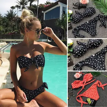 2019 Swimsuit Bathing Beachwear Women Sexy Floral Bikini Set Push-Up Bandage Strapless Wave Point Print Padded Swimwear
2019 Swimsuit Bathing Beachwear Women Sexy Floral Bikini Set Push-Up Bandage Strapless Wave Point Print Padded Swimwear