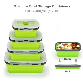 Silicone Food Storage Containers with BPA Free Airtight Plastic Lids Collapsible Meal Prep Container for Kitchen Lunch Bento Box
Silicone Food Storage Containers with BPA Free Airtight Plastic Lids Collapsible Meal Prep Container for Kitchen Lunch Bento Box