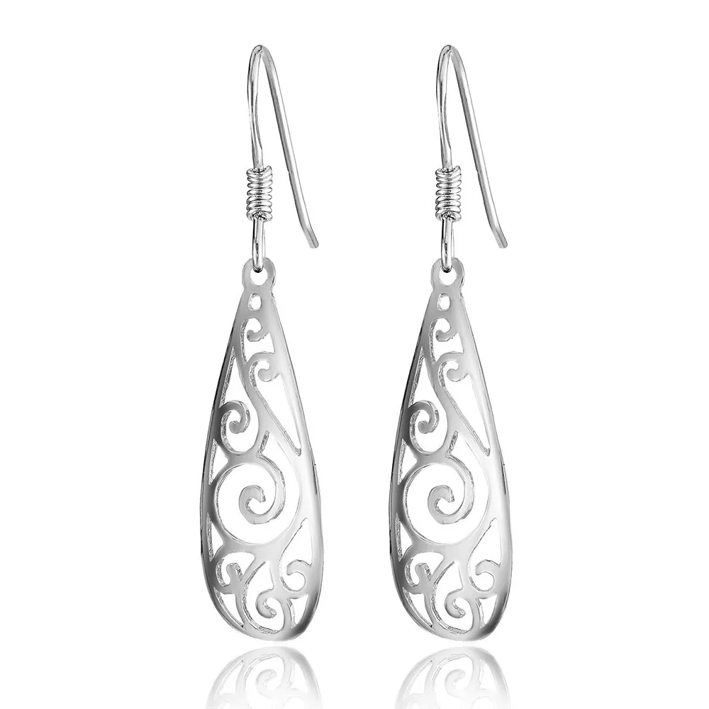 Sinya 925 Sterling Silver Filigree Teardrop drop Earrings for women mother girls fine jewelry gift
Sinya 925 Sterling Silver Filigree Teardrop drop Earrings for women mother girls fine jewelry gift