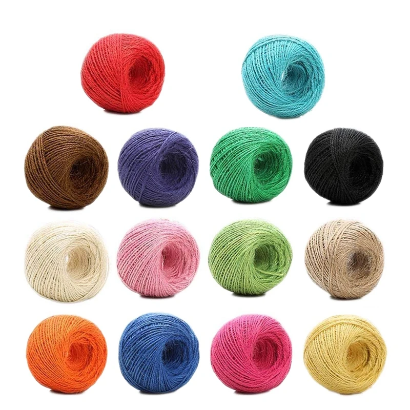 1148 Feet (383 Yards) 2mm 3 ply Colourful Natural Jute Twine - 14 Roll Jute String, Twine String for Artworks, DIY Crafts, Gif
1148 Feet (383 Yards) 2mm 3 ply Colourful Natural Jute Twine - 14 Roll Jute String, Twine String for Artworks, DIY Crafts, Gif