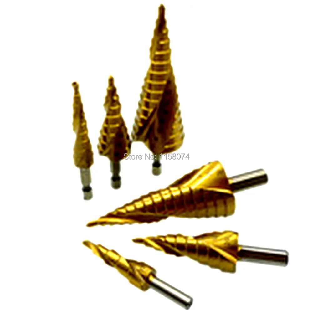 3pcs Large Step Drill Bit Set Triangle Hex Shank HSS Titanium Coated Spiral Grooved Industrial Reamer Hole Cutter 4-12/20/32mm
3pcs Large Step Drill Bit Set Triangle Hex Shank HSS Titanium Coated Spiral Grooved Industrial Reamer Hole Cutter 4-12/20/32mm