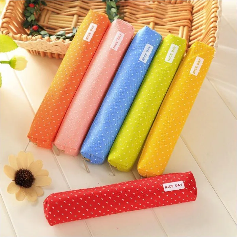 Long Candy Color Dot Pencil Case Office Stationery and School Supplies High Capacity Canvas Material Pencil Bag 1PCS
Long Candy Color Dot Pencil Case Office Stationery and School Supplies High Capacity Canvas Material Pencil Bag 1PCS