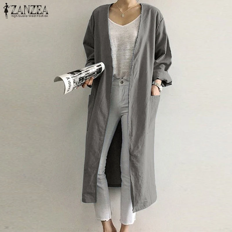 ZANZEA Plus Size Summer Long Tops Women Cardigan Long Sleeve Blouse Female Open Stitch Shirt Blusas Beach Cover Up Outwear Coats
ZANZEA Plus Size Summer Long Tops Women Cardigan Long Sleeve Blouse Female Open Stitch Shirt Blusas Beach Cover Up Outwear Coats