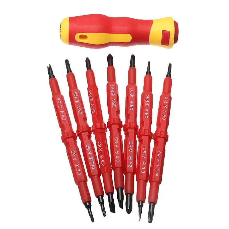 7Pcs/Set Electric Tools Insulated Electrical Single Head Hand Screwdriver Tools with Self-locking Switch Magnetic Herramientas 
7Pcs/Set Electric Tools Insulated Electrical Single Head Hand Screwdriver Tools with Self-locking Switch Magnetic Herramientas