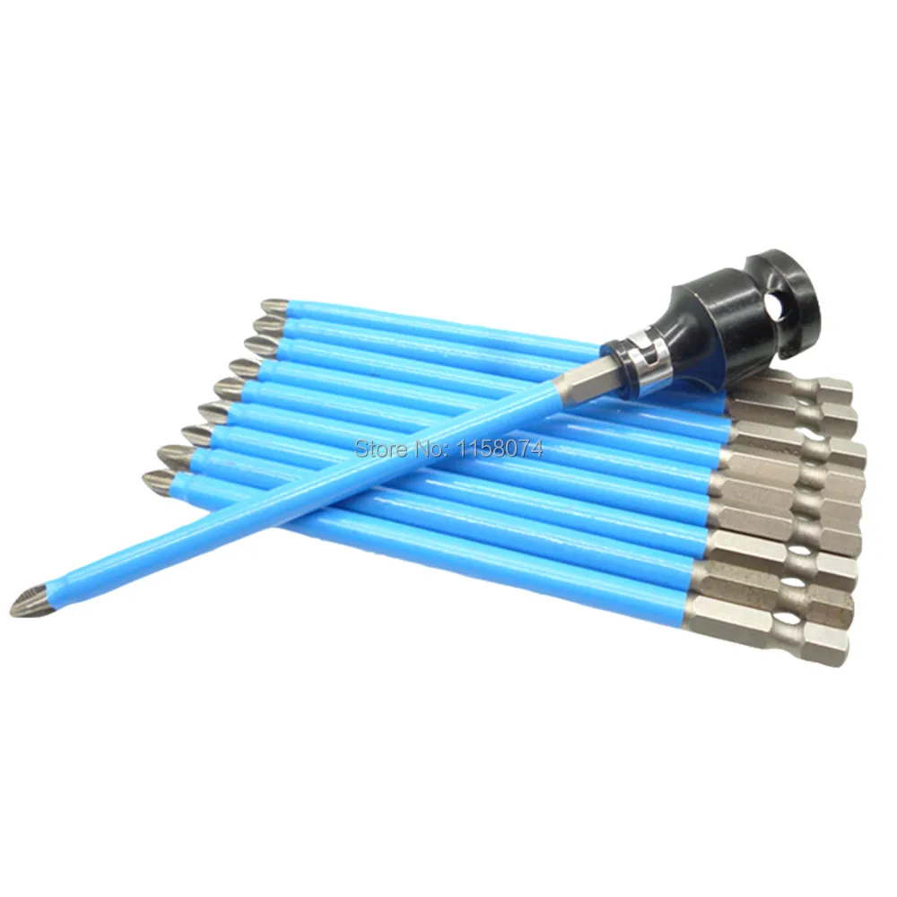 10pcs 150mm 6" PH2 Screwdriver Bit Magnetic Phillips with 1/2" to 1/4" Hex Adapter
10pcs 150mm 6" PH2 Screwdriver Bit Magnetic Phillips with 1/2" to 1/4" Hex Adapter