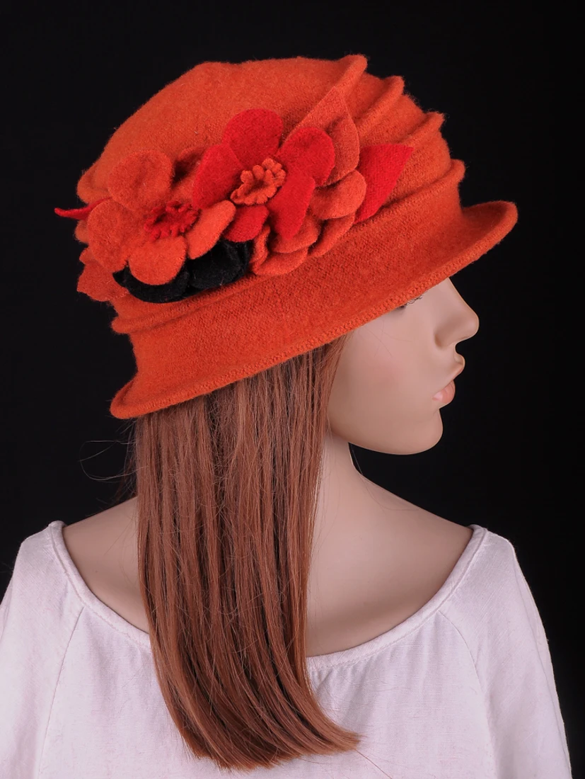 M548 Orange Elegant Wool Acrylic Cute 2-Tone Flower Wrinkle Women's Winter Hat Beanie Cloche Cap
M548 Orange Elegant Wool Acrylic Cute 2-Tone Flower Wrinkle Women's Winter Hat Beanie Cloche Cap