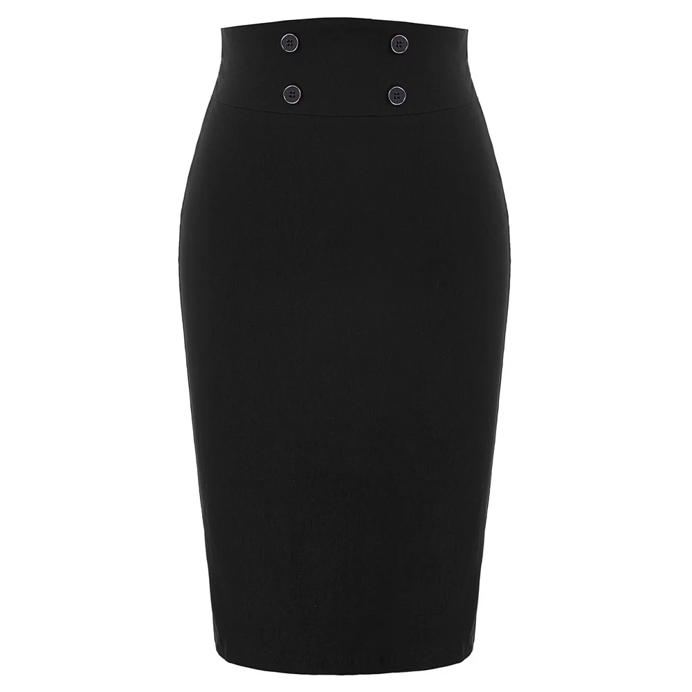 classic knee pencil skirts Womens Vintage Retro black/navy blue Buttons Decorated back-split Hips-wrapped Bodycon slim Skirt
classic knee pencil skirts Womens Vintage Retro black/navy blue Buttons Decorated back-split Hips-wrapped Bodycon slim Skirt