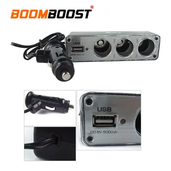 Charger Power Adapter Plug DC 12V 3 Way Auto Socket Splitter 12V Triple socket with one USB Car Cigarette Lighter
Charger Power Adapter Plug DC 12V 3 Way Auto Socket Splitter 12V Triple socket with one USB Car Cigarette Lighter