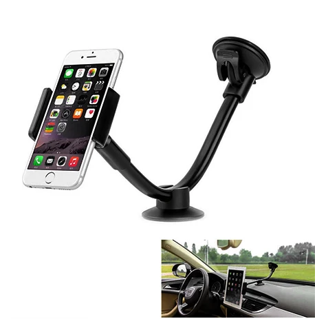 Universal Windshield Dashboard Car Phone Mount Holder Long Arm 2 Sizes Holder Black ABS + Aluminum
Universal Windshield Dashboard Car Phone Mount Holder Long Arm 2 Sizes Holder Black ABS + Aluminum