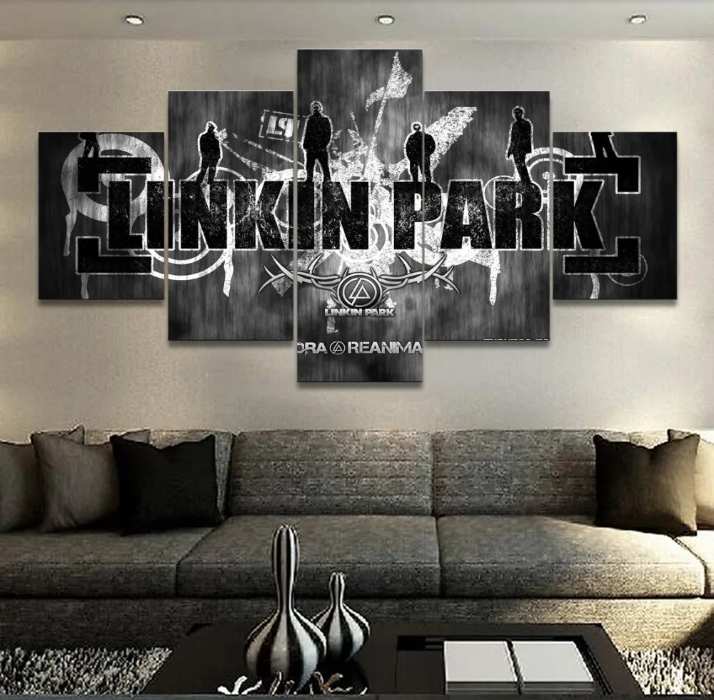 Wall Art Canvas Painting Style Printed Wall Pictures Framed 5 Panels Music Linkin Park Poster For Living Room Modern Decor
Wall Art Canvas Painting Style Printed Wall Pictures Framed 5 Panels Music Linkin Park Poster For Living Room Modern Decor