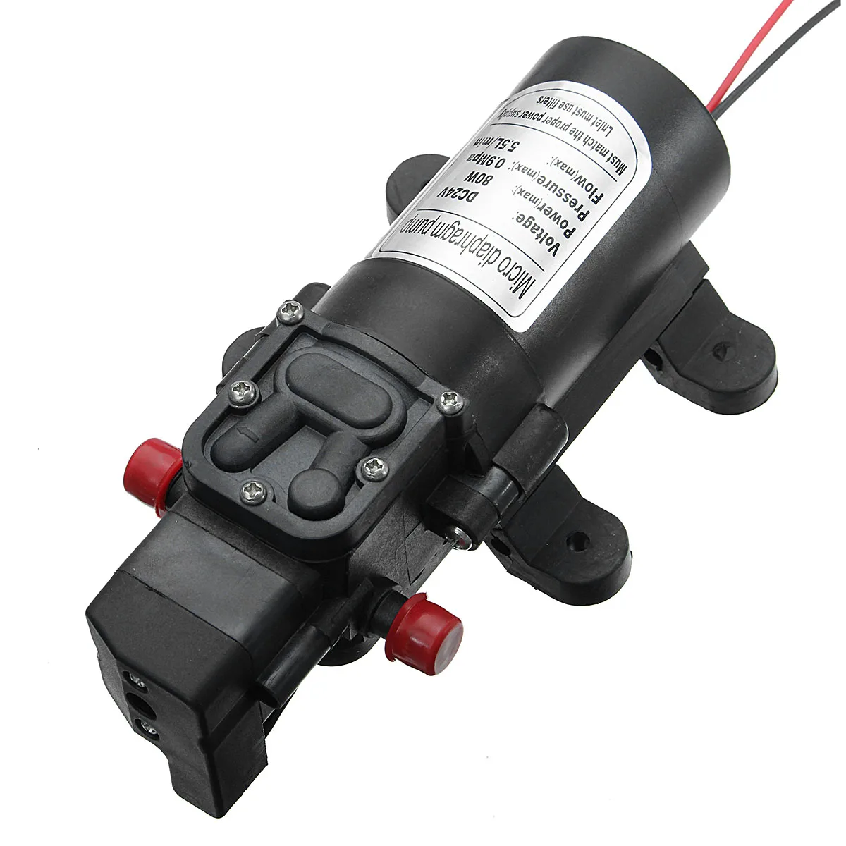 130PSI DC 24V 6Lpm 80W Micro Diaphragm High Pressure Water Pump Automatic Switch Favorable Newest
130PSI DC 24V 6Lpm 80W Micro Diaphragm High Pressure Water Pump Automatic Switch Favorable Newest