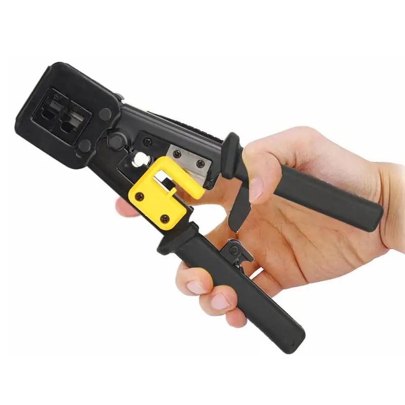 RJ11/RJ45 Crystal Head Cable 6P 8P EZ Network Wire Stripper Cutter Crimper Automatic UTP/STP Terminal Crimping Stripping Pliers
RJ11/RJ45 Crystal Head Cable 6P 8P EZ Network Wire Stripper Cutter Crimper Automatic UTP/STP Terminal Crimping Stripping Pliers