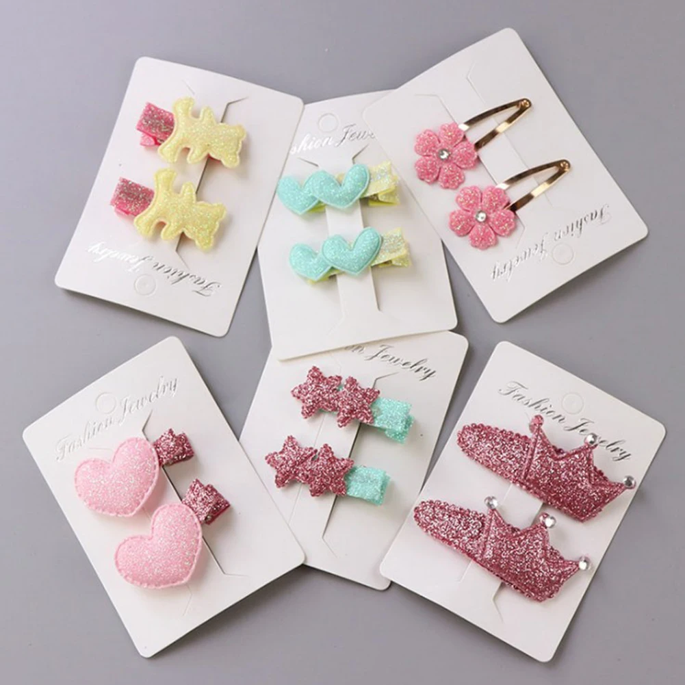 2PCS Girls Shiny Heart Crown Flowers Safety Barrettes Hairpins Kids Little Cute BB Hair Clips Princess Hair Accessories Headwear
2PCS Girls Shiny Heart Crown Flowers Safety Barrettes Hairpins Kids Little Cute BB Hair Clips Princess Hair Accessories Headwear