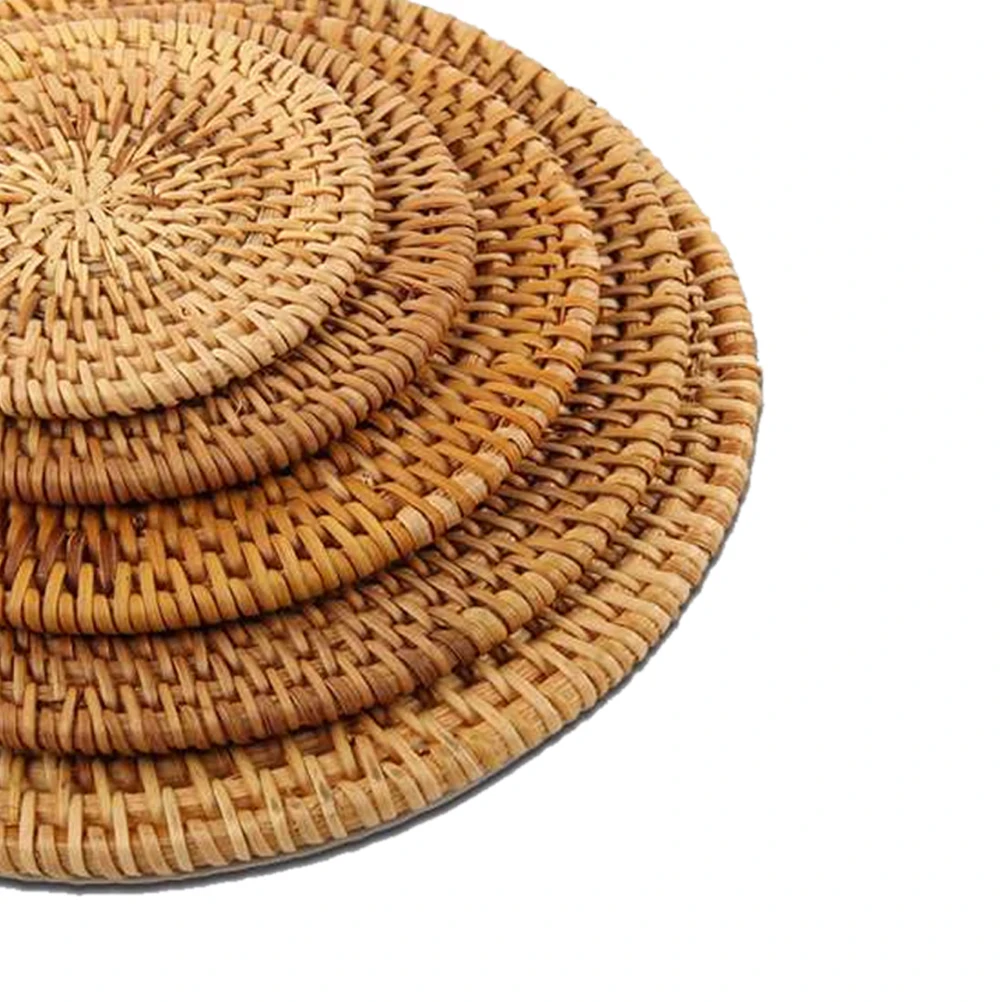 Rattan Placemats Straw Cup Coasters Dining Table Mat Heat Insulation Pot Holder Wicker Drink Coaster Kitchen Accessories
Rattan Placemats Straw Cup Coasters Dining Table Mat Heat Insulation Pot Holder Wicker Drink Coaster Kitchen Accessories