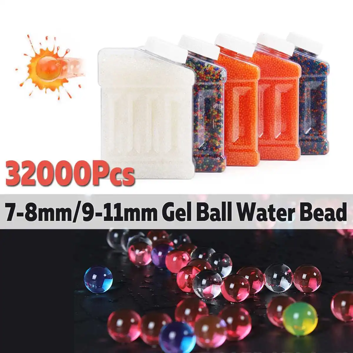 32000pcs for gun water ball Soft Paintball for Gun Pistol Soft Bullet for CS Water Crystal Air Airgun gel balls beads
32000pcs for gun water ball Soft Paintball for Gun Pistol Soft Bullet for CS Water Crystal Air Airgun gel balls beads