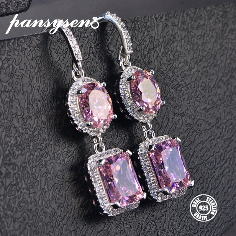 PANSYSEN Romantic Wedding Jewelry Drop Earrings 925 Sterling Silver Pink Green White Gemstone Fine Jewelry Earring Best Gifts
PANSYSEN Romantic Wedding Jewelry Drop Earrings 925 Sterling Silver Pink Green White Gemstone Fine Jewelry Earring Best Gifts