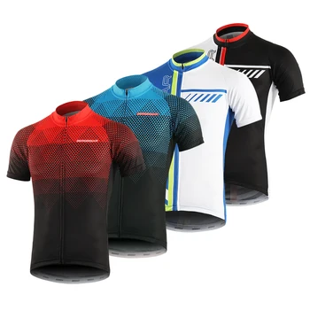 Breathable Quick Dry Short Sleeve Men Cycling Jersey Bike Riding Shirt with 4 Rear Pockets Cycling Jersey 
Breathable Quick Dry Short Sleeve Men Cycling Jersey Bike Riding Shirt with 4 Rear Pockets Cycling Jersey
