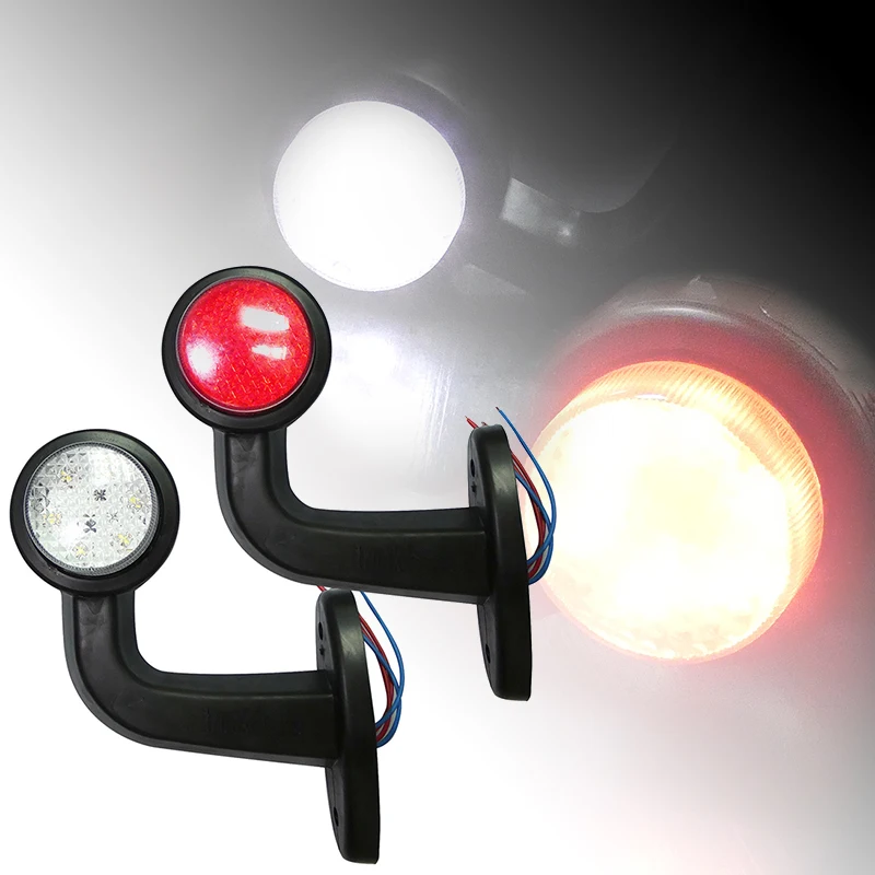 Shockproof LED Taillights Side Lights HL-Q-014-P 12LED Small Size Curved Rod Double-sided Waist Light Flat Cover 1 Pair
Shockproof LED Taillights Side Lights HL-Q-014-P 12LED Small Size Curved Rod Double-sided Waist Light Flat Cover 1 Pair