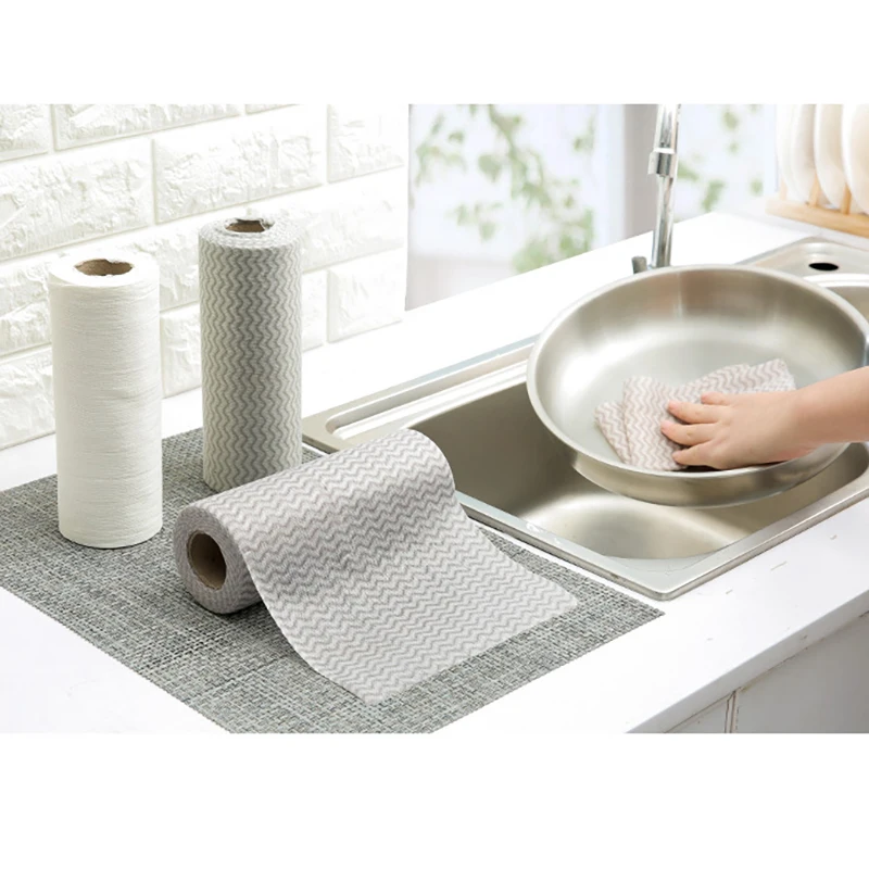 1 Roll Non-Woven Fabric Washing Cleaning Cloth Towels Kitchen Towel Disposable Striped Practical Rags Wiping Souring Pad
1 Roll Non-Woven Fabric Washing Cleaning Cloth Towels Kitchen Towel Disposable Striped Practical Rags Wiping Souring Pad