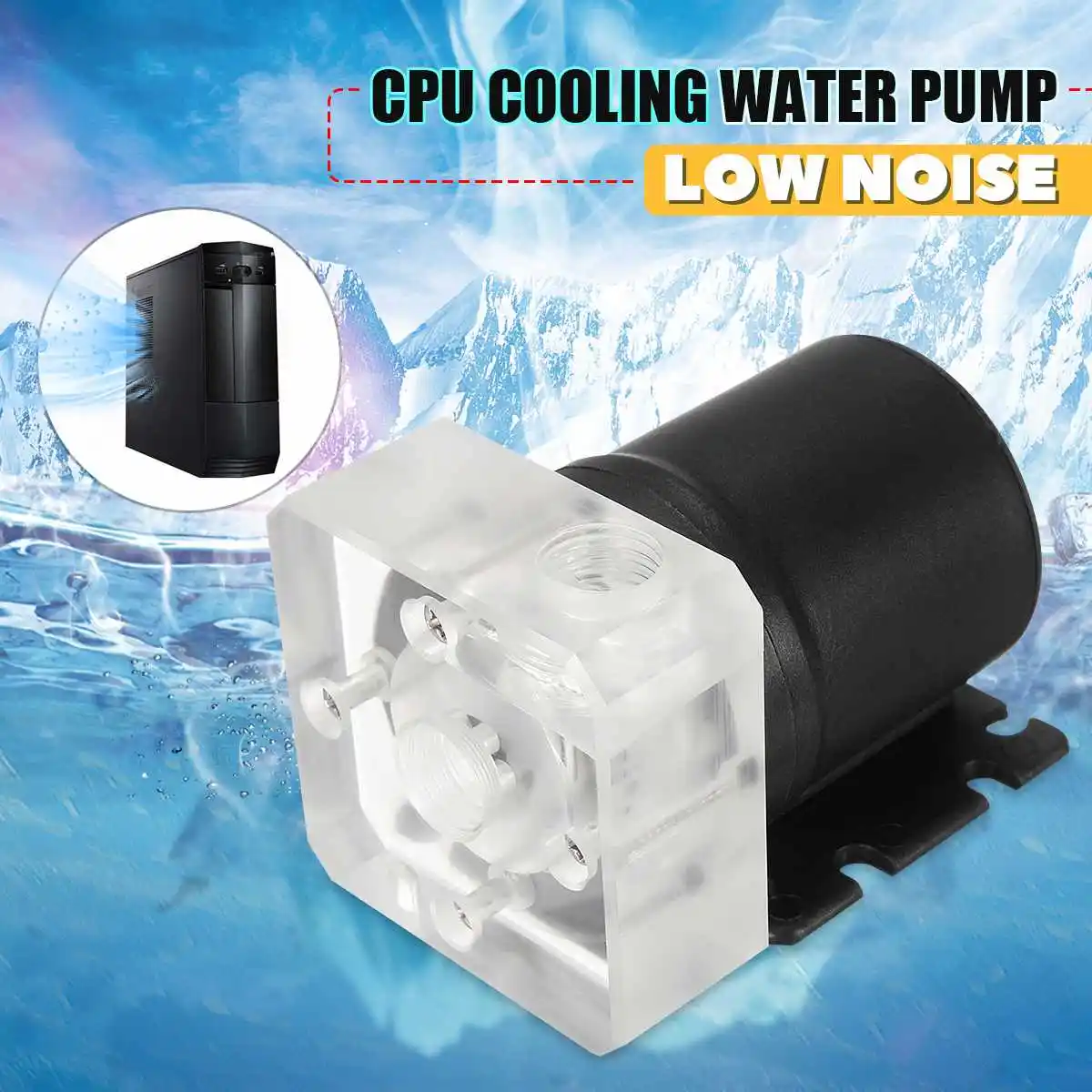 New DC 12V G1/4 Low Noise CPU Cooling Water Pump For Desktop PC Computer Cool System High Quality Water Cooling Cooler For CPU
New DC 12V G1/4 Low Noise CPU Cooling Water Pump For Desktop PC Computer Cool System High Quality Water Cooling Cooler For CPU