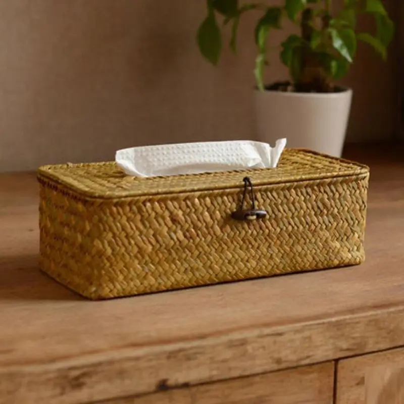 Bathroom Accessory Tissue Box, Algae Rattan Manual Woven Toilet Living Room Creativity Tissue Box, Napkins Tissue Box Holder C
Bathroom Accessory Tissue Box, Algae Rattan Manual Woven Toilet Living Room Creativity Tissue Box, Napkins Tissue Box Holder C