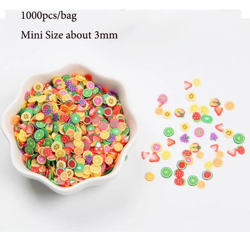 1000pcs 3D Fruit Slices Slime Accessories Craft Toys for Children DIY Plasticine Slime Supplies Nails Art Decoration Kids Gift
1000pcs 3D Fruit Slices Slime Accessories Craft Toys for Children DIY Plasticine Slime Supplies Nails Art Decoration Kids Gift