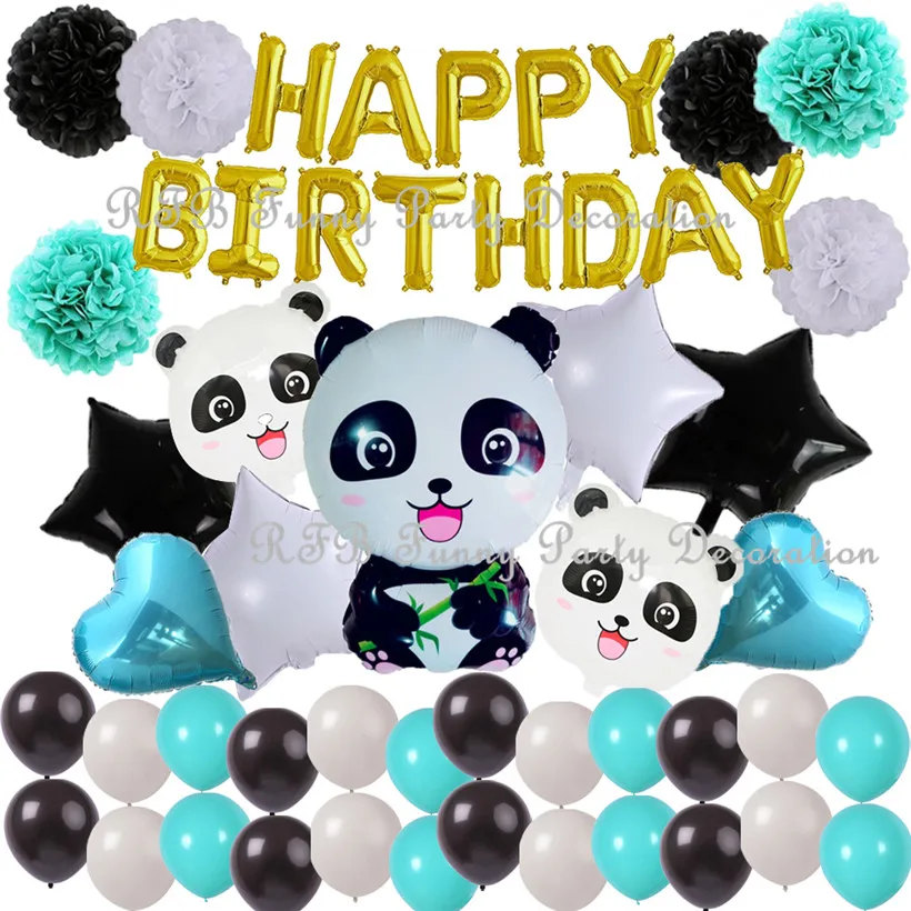 White black Lovely Cartoon Panda Theme Foil Balloons Paper Pom Poms for Baby Kids Girl Boy Birthday Party Supplies Decorations
White black Lovely Cartoon Panda Theme Foil Balloons Paper Pom Poms for Baby Kids Girl Boy Birthday Party Supplies Decorations