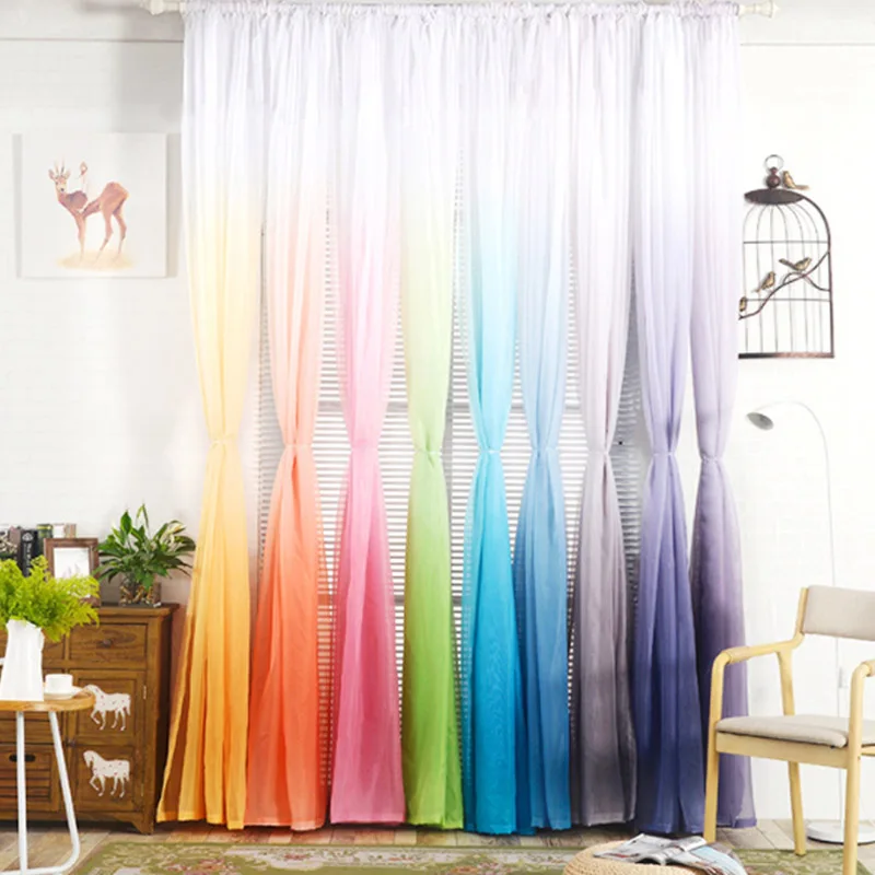 Modern Home Window Decoration Kitchen For Living Room Wedding Tulle Curtains Colorful Gradient Sheer Voile Curtains
Modern Home Window Decoration Kitchen For Living Room Wedding Tulle Curtains Colorful Gradient Sheer Voile Curtains