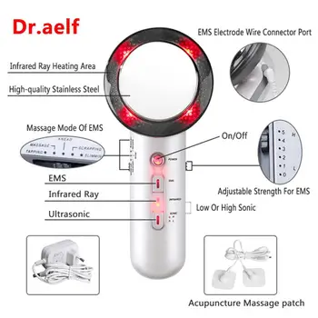 Dr.aelf 3-In-1 Multifunctional Handheld Ultrasonic Massager Infrared Slimming Beauty Apparatus Face Skin Care
Dr.aelf 3-In-1 Multifunctional Handheld Ultrasonic Massager Infrared Slimming Beauty Apparatus Face Skin Care