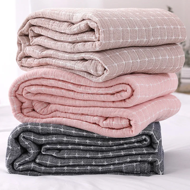 6 Layers Gauze Cotton Towel Blanket Plaid Summer Quilt 150*200cm Aircondition Throw Blankets for Beds Sofa Cover Bedspread
6 Layers Gauze Cotton Towel Blanket Plaid Summer Quilt 150*200cm Aircondition Throw Blankets for Beds Sofa Cover Bedspread