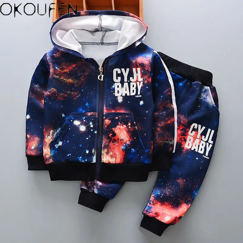 2PC Baby Boys Clothes Party Outfit Toddler Kids Hoodie Cotton Suits Casual Sets