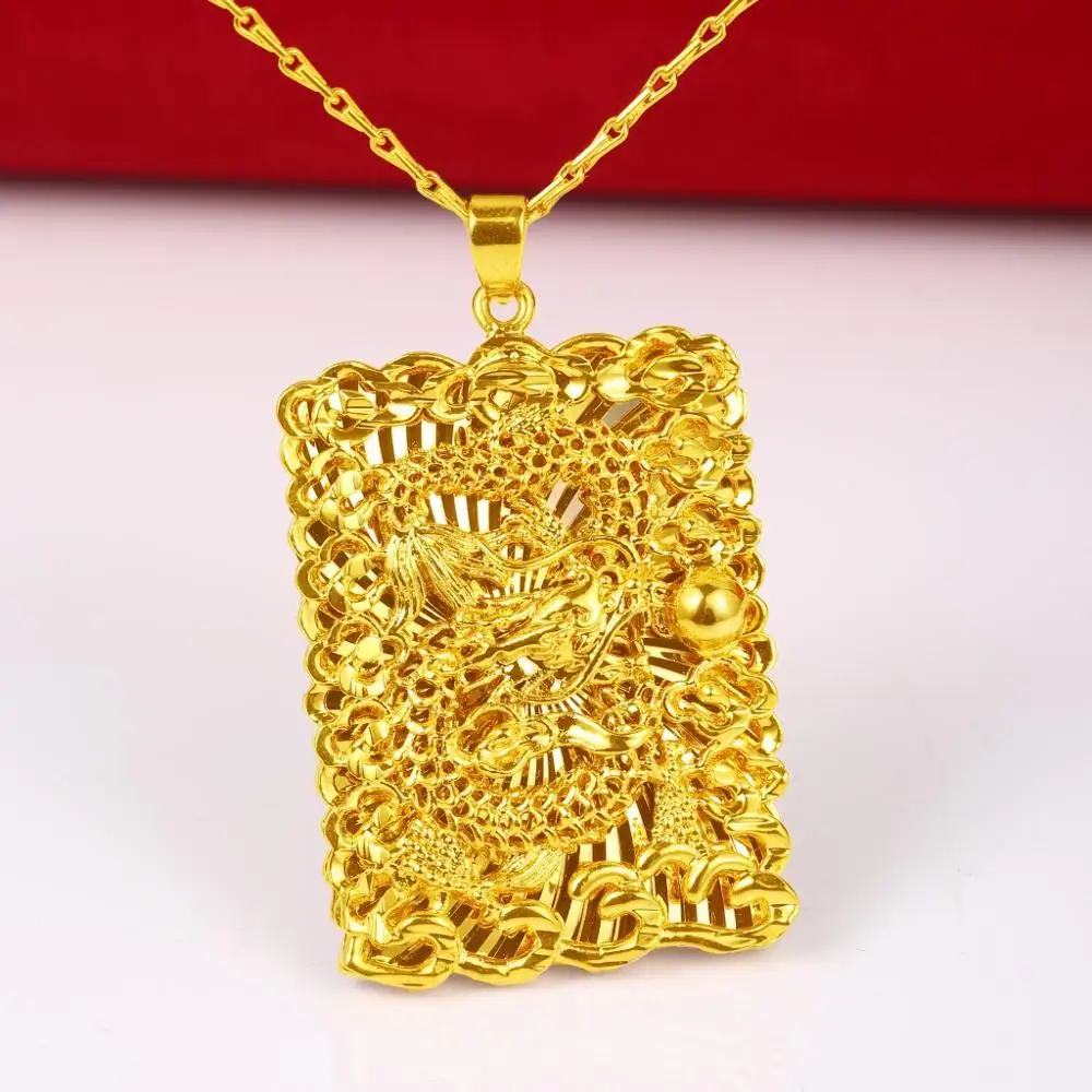 2019 Popular Vitnam Sand Gold Necklace for Men Good Lucky latest Gold Dragon Square Brand Necklace designs
2019 Popular Vitnam Sand Gold Necklace for Men Good Lucky latest Gold Dragon Square Brand Necklace designs