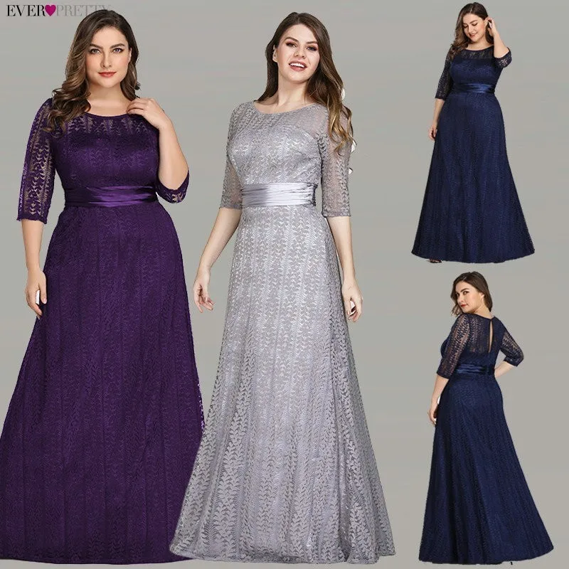 Elegant Plus Size Evening Dresses Long 2019 Ever Pretty EP08878GY A-line Lace Half Sleeve Grey Formal Party Gowns for Wedding
Elegant Plus Size Evening Dresses Long 2019 Ever Pretty EP08878GY A-line Lace Half Sleeve Grey Formal Party Gowns for Wedding