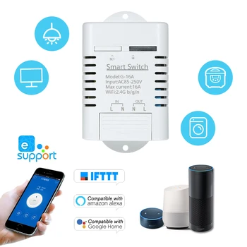 Smart Wifi Switch For EWeLink 16A/3500W Wireless Remote Switch Timer for Android/IOS APP Control For Alexa Google Home
Smart Wifi Switch For EWeLink 16A/3500W Wireless Remote Switch Timer for Android/IOS APP Control For Alexa Google Home