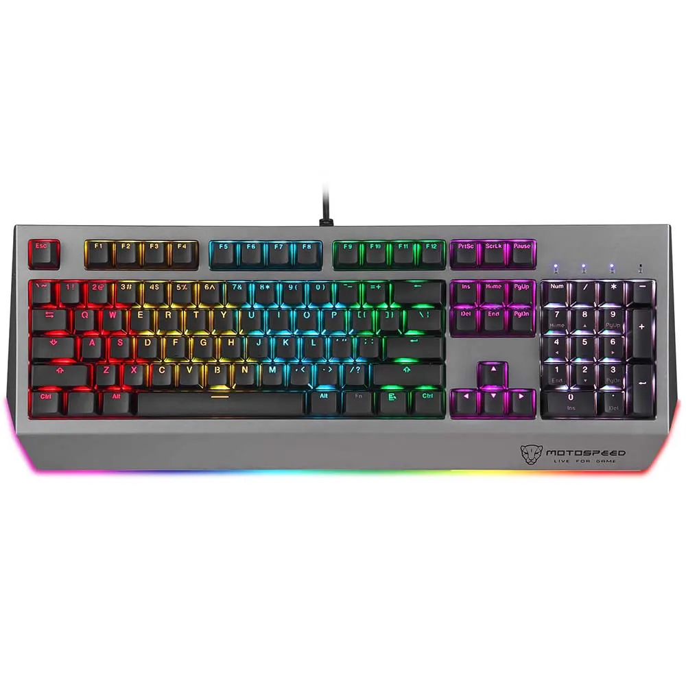 MOTOSPEED CK99 RGB Mechanical Keyboard Anti-ghost 12 Lighting Effects Outem/Cherry Blue/Red Switch 104 Keys Battleship Creatives
MOTOSPEED CK99 RGB Mechanical Keyboard Anti-ghost 12 Lighting Effects Outem/Cherry Blue/Red Switch 104 Keys Battleship Creatives
